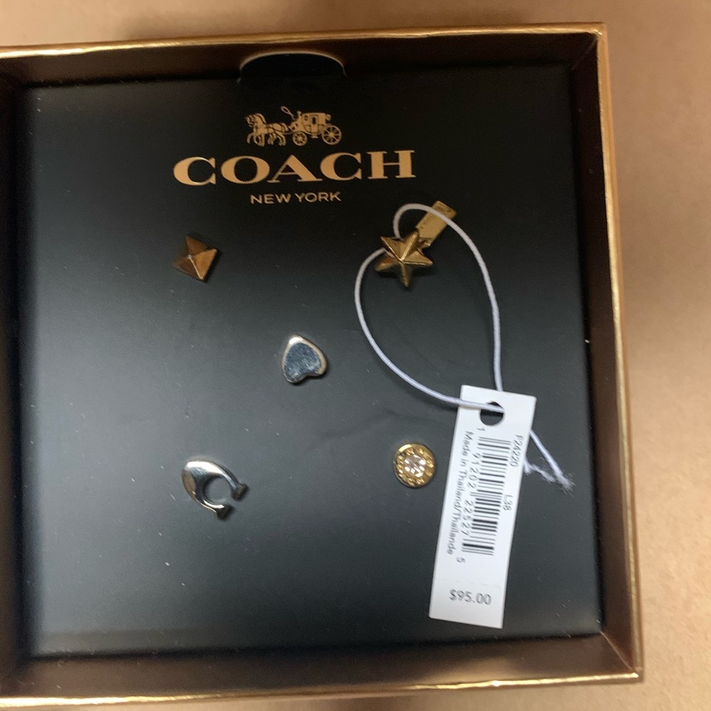 NEW Coach Stud Earrings